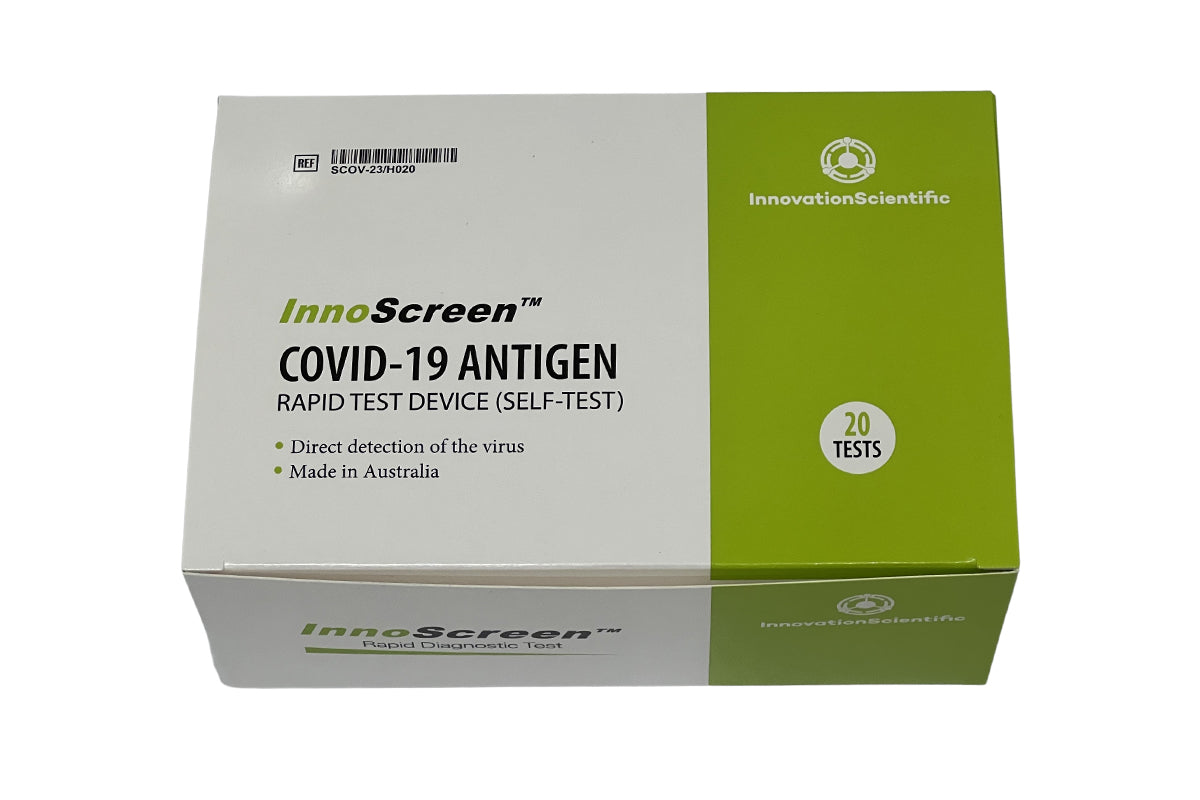 InnoScreen Australian Made COVID-19 Rapid Antigen Self Test (20 Pack)